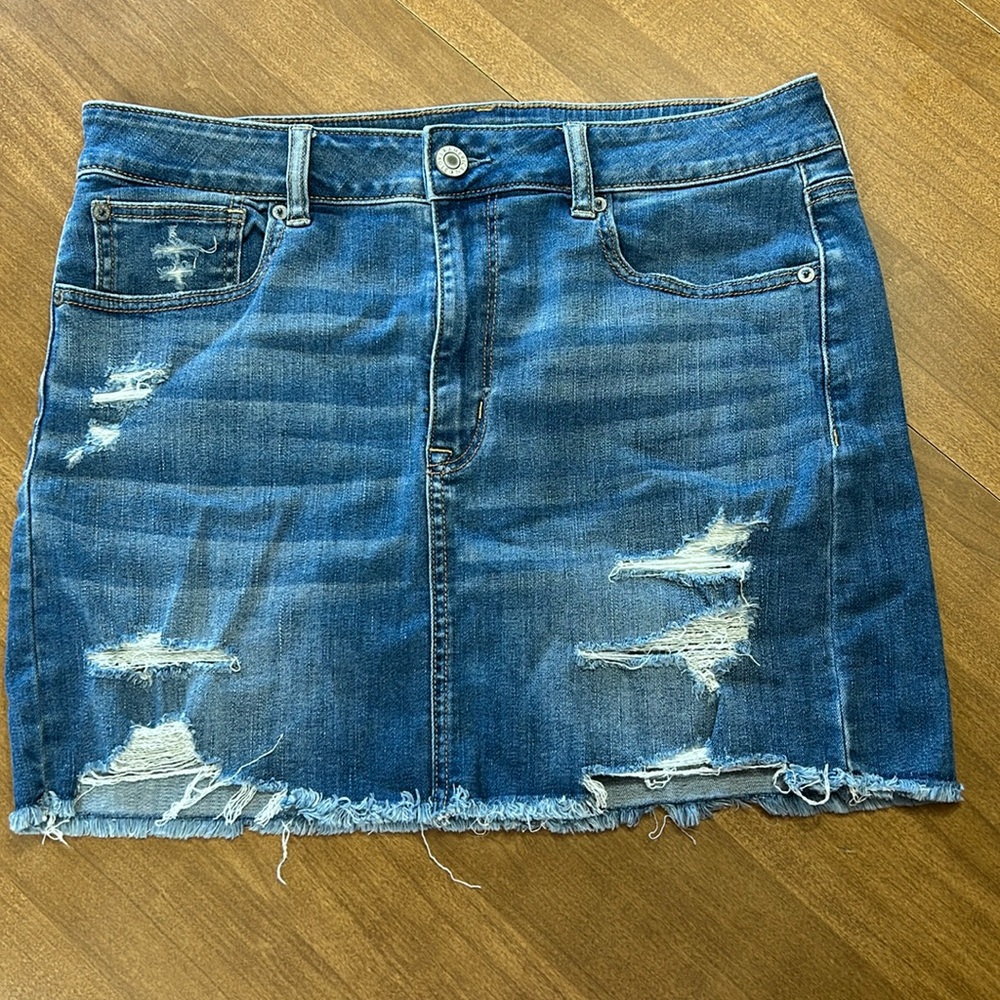 American eagle 14r like new denim mini skirt